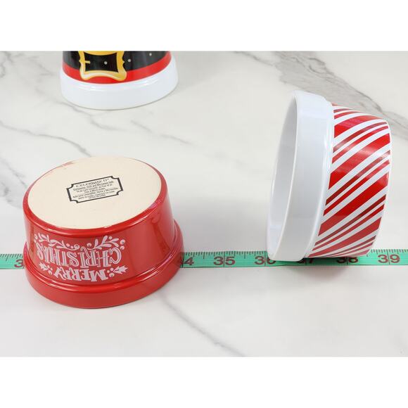 Celebrate It Christmas Ramekin Bakeware Serving Bowl 6oz Holiday Santa Dishes x3 - Picture 14 of 14